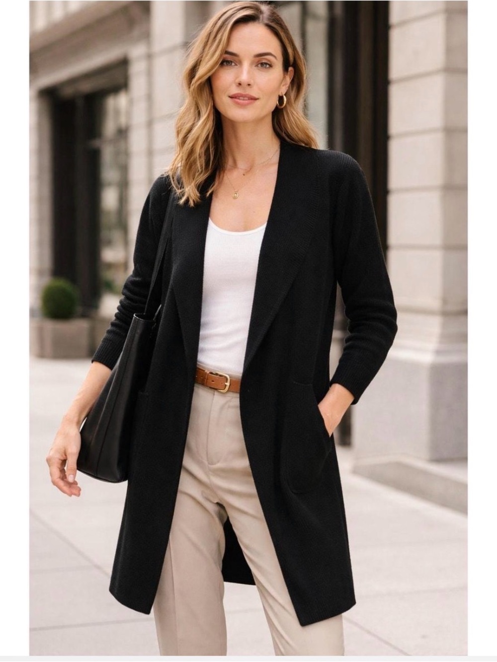 J.Crew Juliette Merino Wool Blend Sweater-Blazer Black XS Collarless Knit Jacket